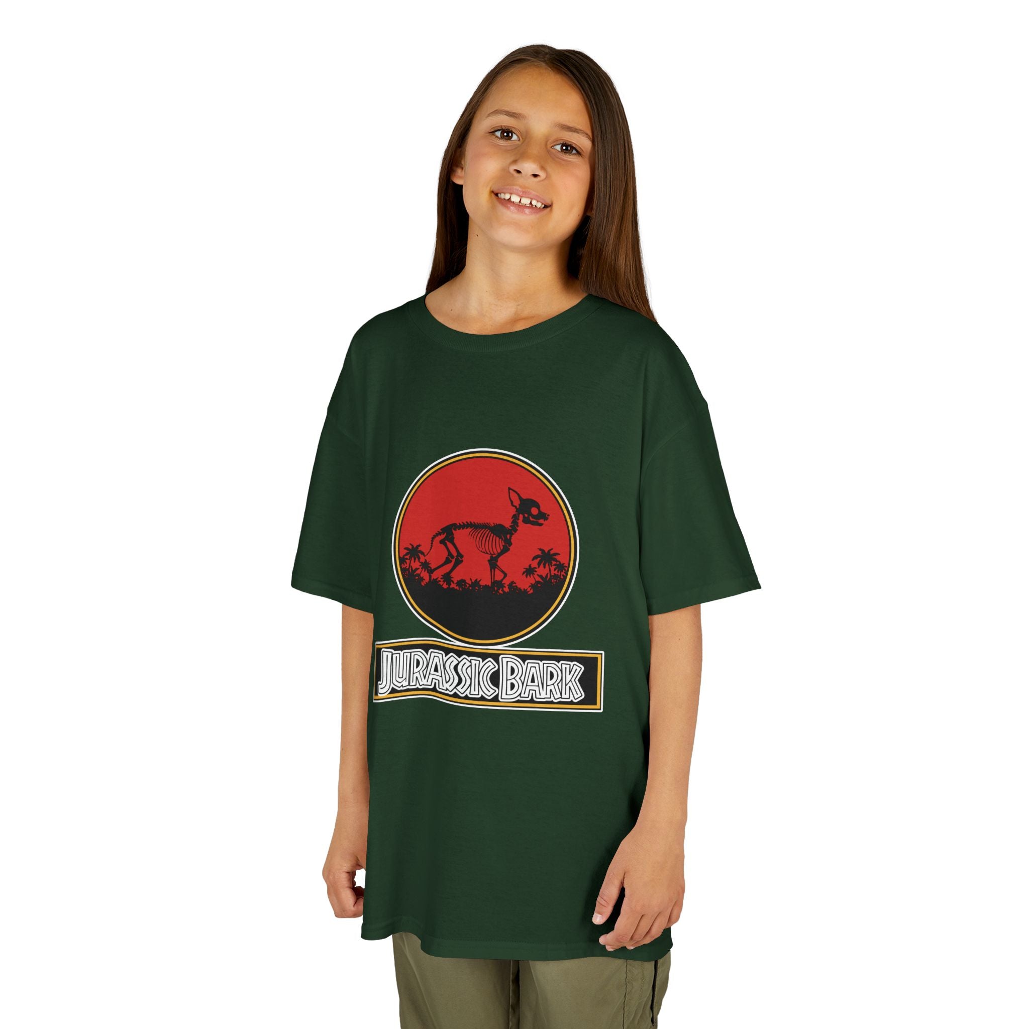 Kids Chihuahua Jurassic Bark T-Shirt - Fun Dog & Dinosaur Tee for Young Pet Lovers