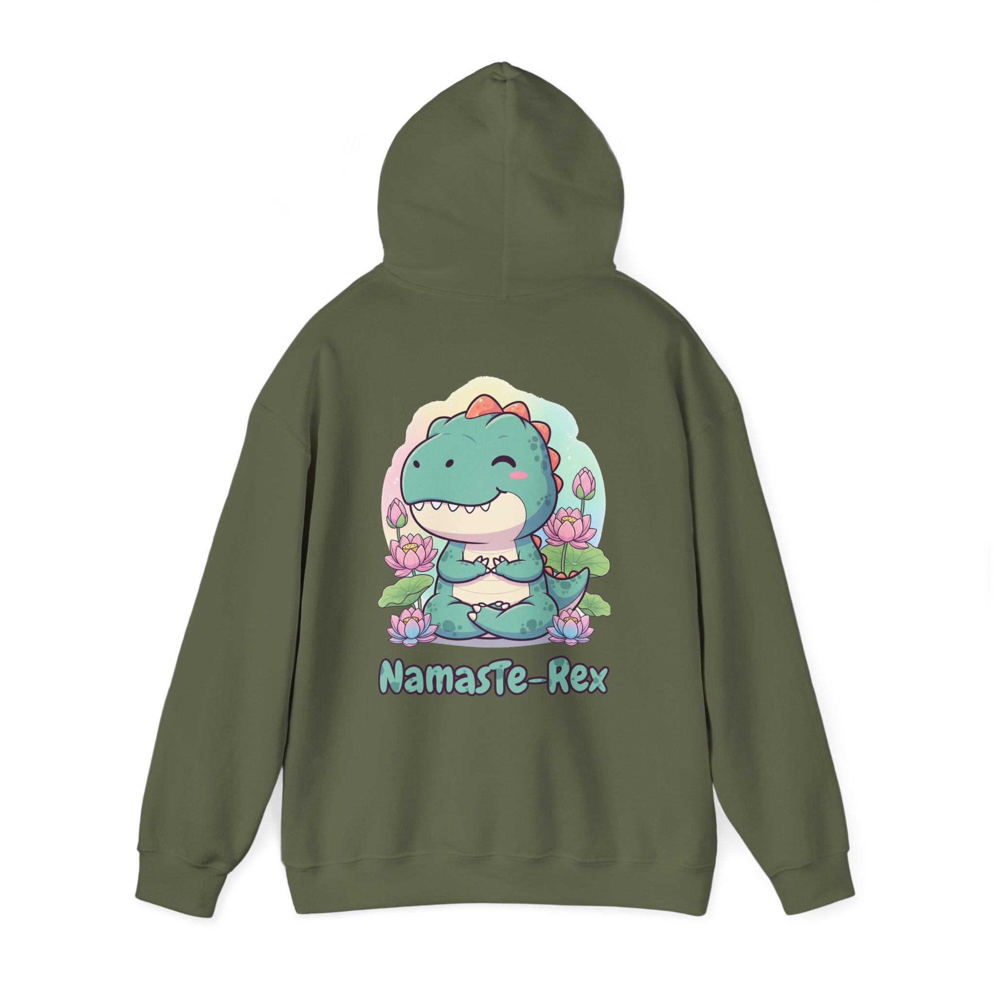 NamasTe-Rex Hoodie - Fun Yoga Dinosaur Sweatshirt for Comfort and Style - Atlas Briefly