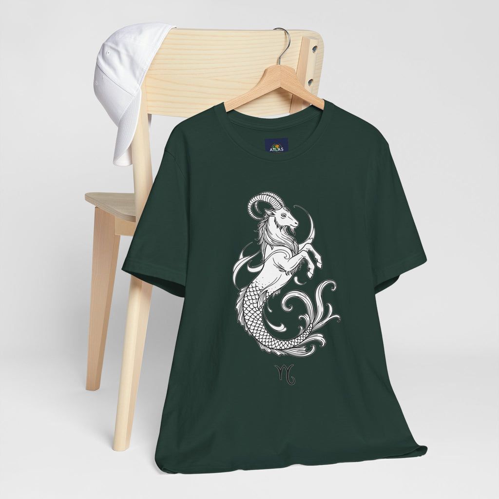 Capricorn Zodiac Tee - Unisex Minimalist Horoscope Shirt in Black and White