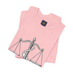 Libra Zodiac Tee - Stylish Unisex Minimalist Black and White Design