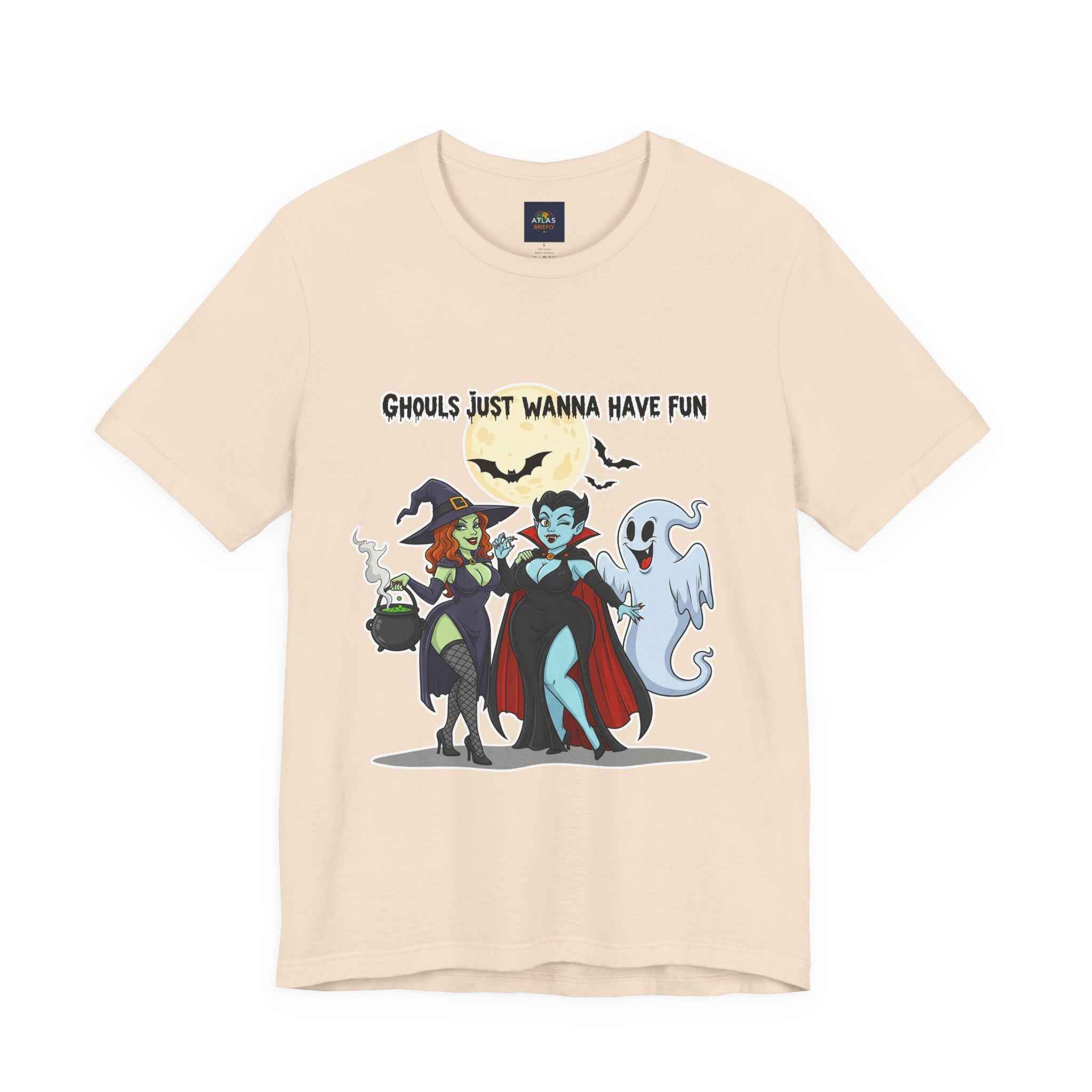 Ghouls Just Wanna Have Fun T-Shirt - Cute Halloween Witch Vampire Ghost Tee - Atlas Briefly