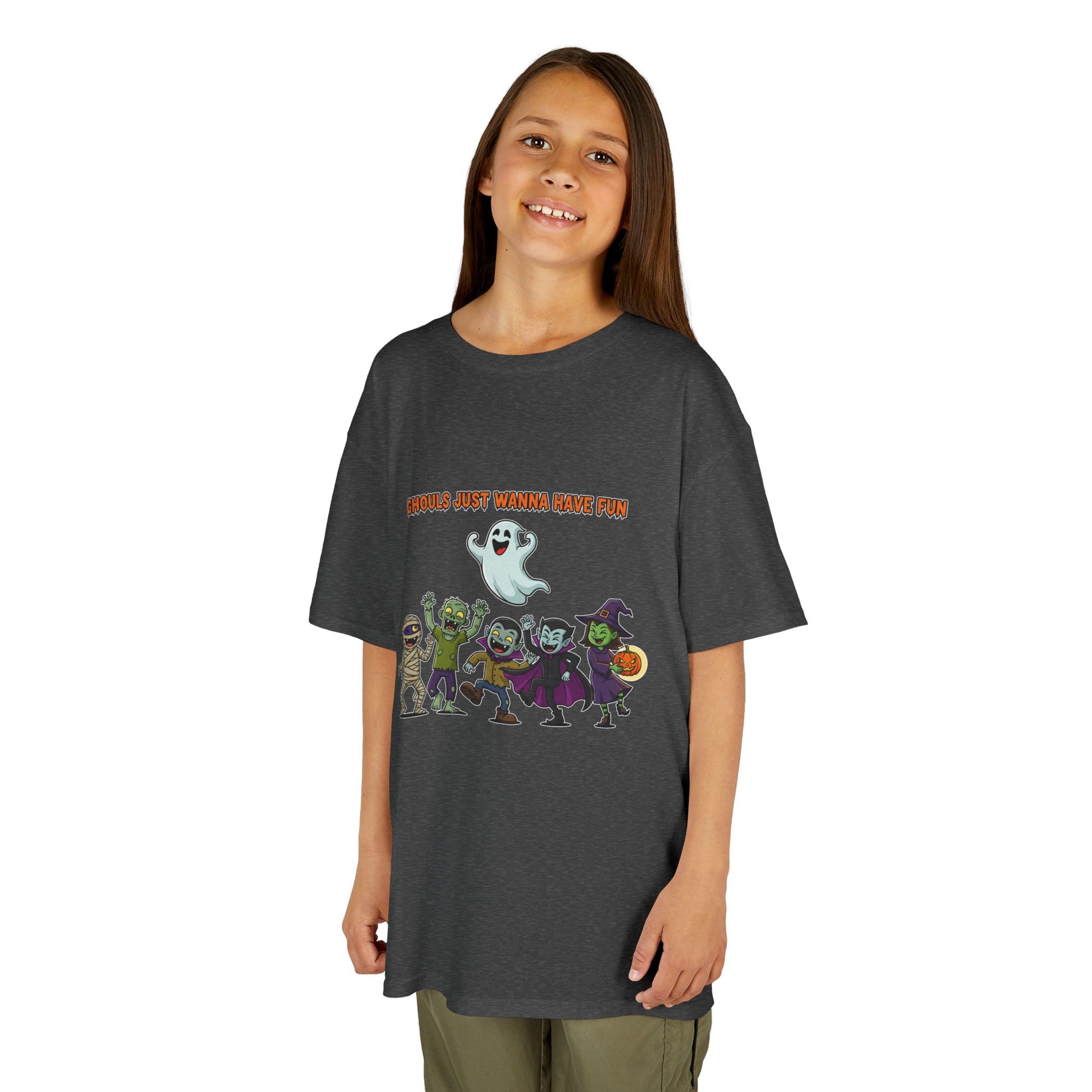 Ghouls Just Wanna Have Fun Kids Halloween T-Shirt | Funny Ghost Mummy Zombie Vampire Witch Shirt for Boys & Girls Trick or Treat Tee - Atlas Briefly