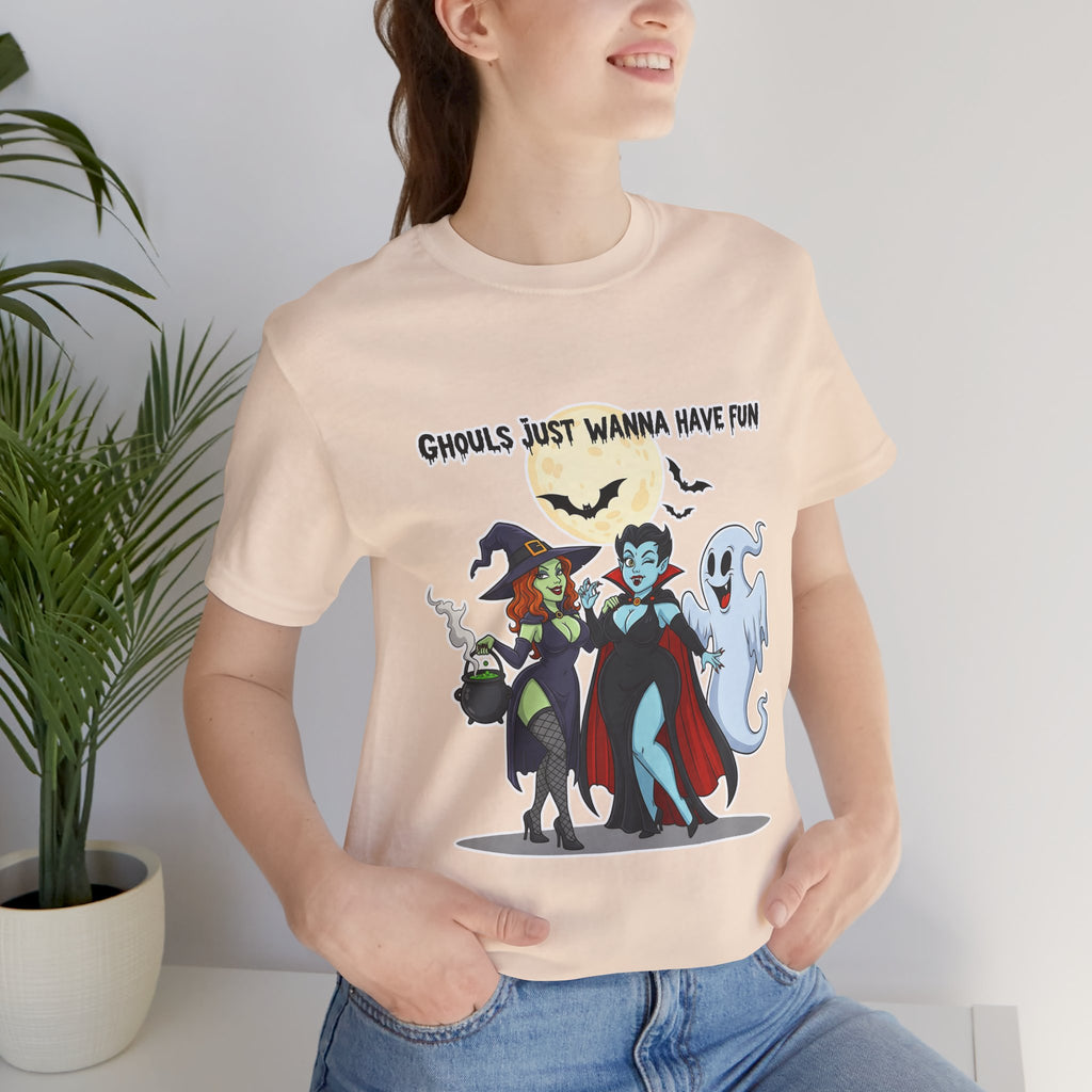 Ghouls Just Wanna Have Fun Halloween T-Shirt - Cute Witch Vampire Ghost Tee | Halloween Character Shirt - Atlas Briefly