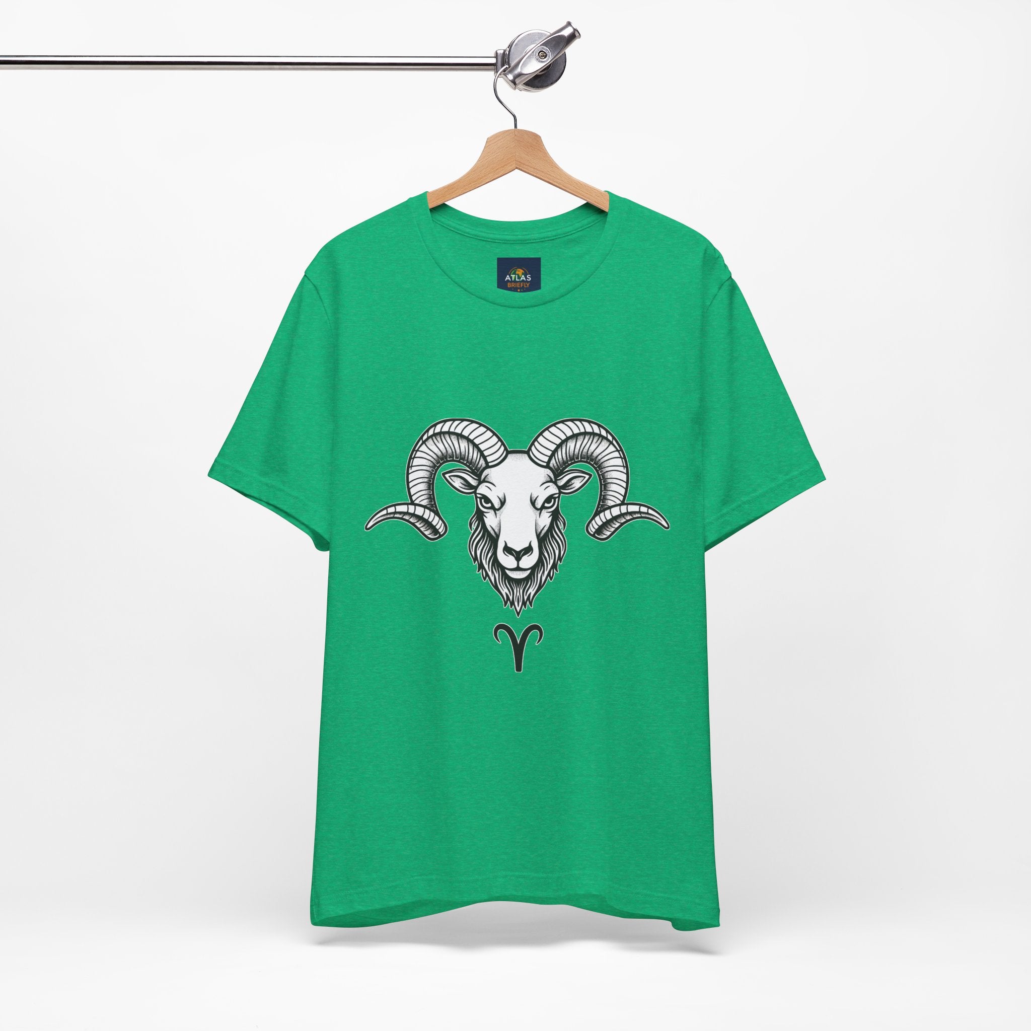 Aries Horoscope Tee - Unisex Black and White Minimal Design