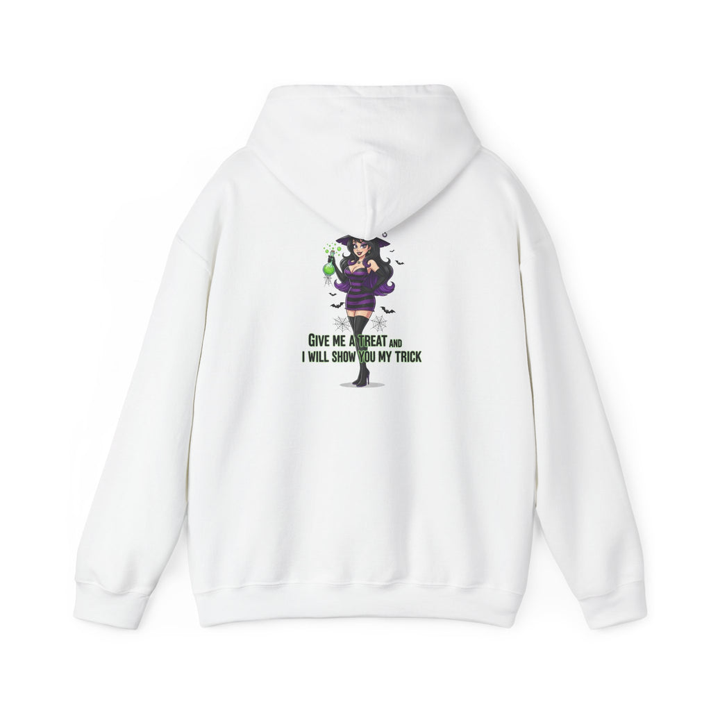Sexy Witch Halloween Hoodie - Flirty Witch Costume Sweatshirt | Trick or Treat Halloween Apparel - Atlas Briefly