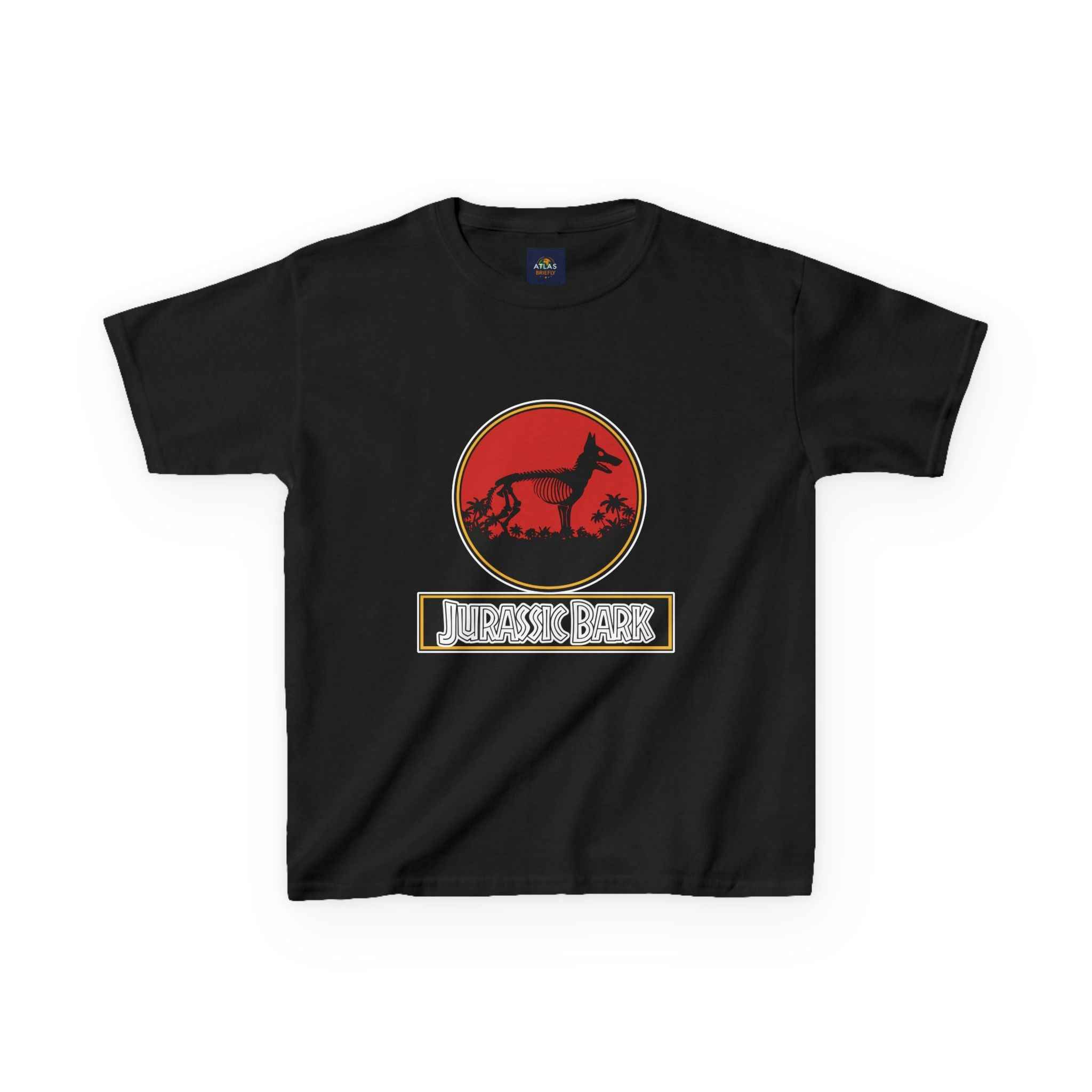 Kids German Shepherd T-Shirt - Fun Jurassic Bark Tee for Kids with Worldwide Shipping - Atlas Briefly