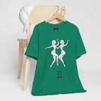 Gemini Zodiac Tee - Minimalistic Black and White Unisex Design
