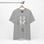 Gemini Zodiac Tee - Minimalistic Black and White Unisex Design