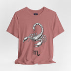 Scorpio Zodiac Tee - Unisex Minimalist Black and White Design