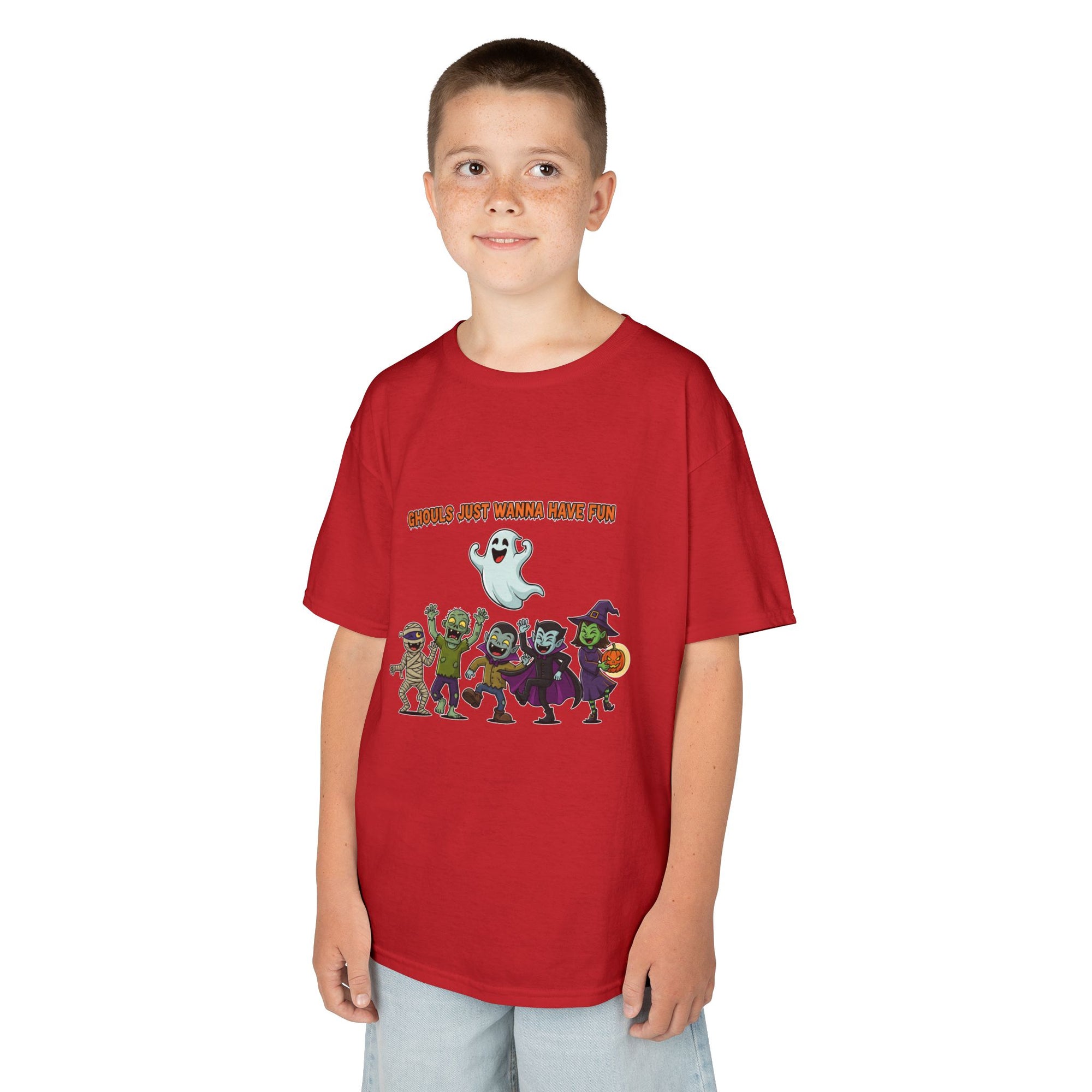 Ghouls Just Wanna Have Fun Kids Halloween T-Shirt | Funny Ghost Mummy Zombie Vampire Witch Shirt for Boys & Girls Trick or Treat Tee - Atlas Briefly