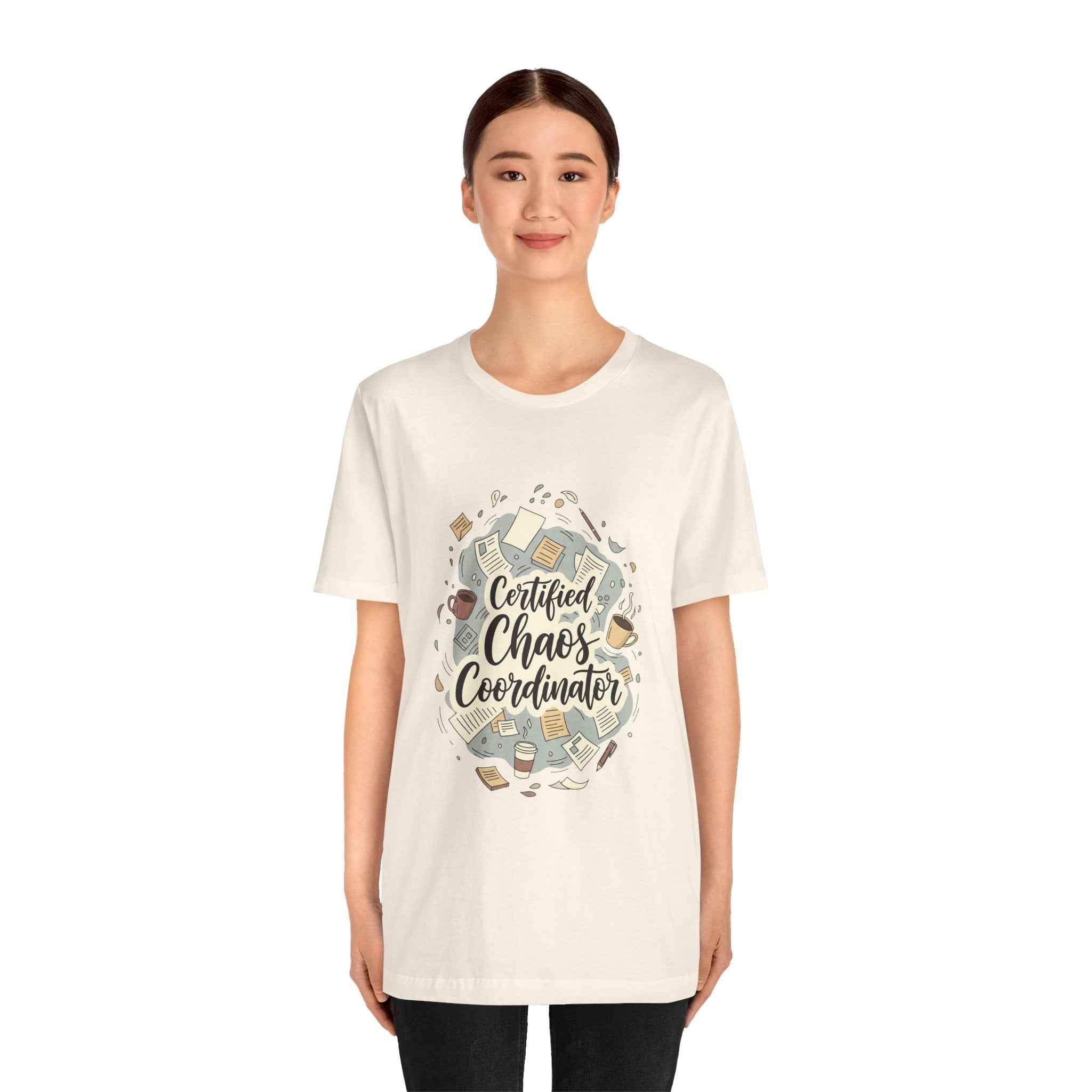 Certified Chaos Coordinator T-Shirt - Funny Mom Teacher Gift | Organized Chaos Tee for Stress-Free Life - Atlas Briefly