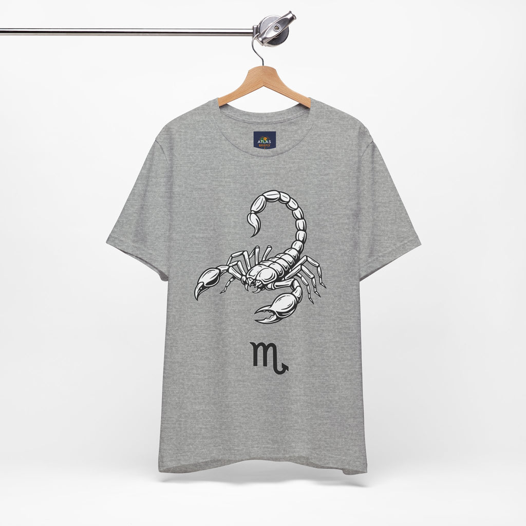 Scorpio Zodiac Tee - Unisex Minimalist Black and White Design
