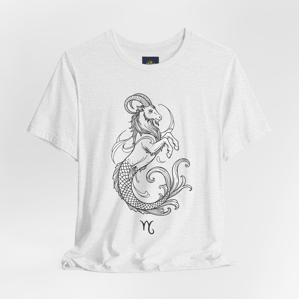 Capricorn Zodiac Tee - Unisex Minimalist Horoscope Shirt in Black and White