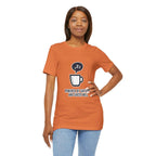 Powered by Caffeine T-Shirt - Funny Coffee Tee for Coffee Lovers - Atlas Briefly