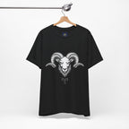 Aries Horoscope Tee - Unisex Black and White Minimal Design