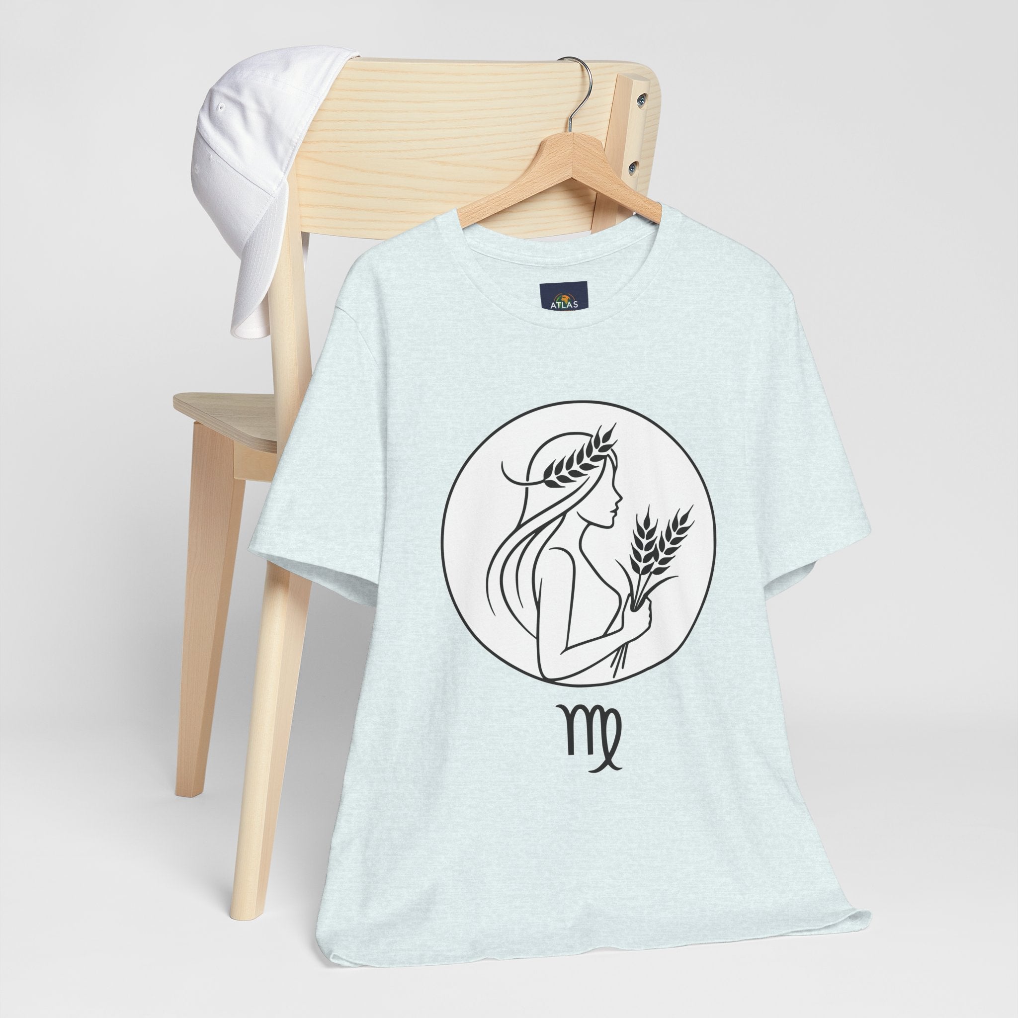 Virgo Zodiac Tee - Minimalist Black and White Unisex T-Shirt