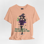 Sexy Witch Halloween T-Shirt - Flirty Witch Costume Tee | Trick or Treat Halloween Shirt - Atlas Briefly