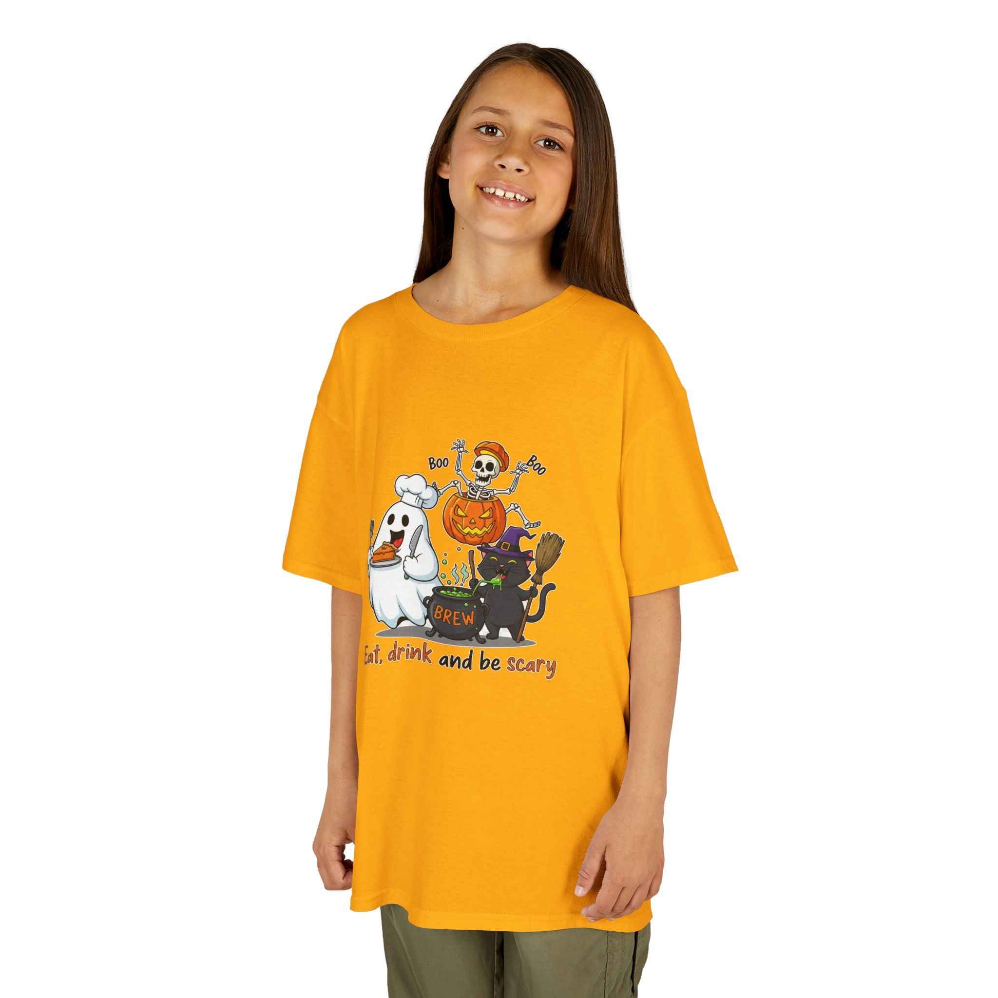 Eat Drink and Be Scary T-Shirt for kids - Atlas Briefly