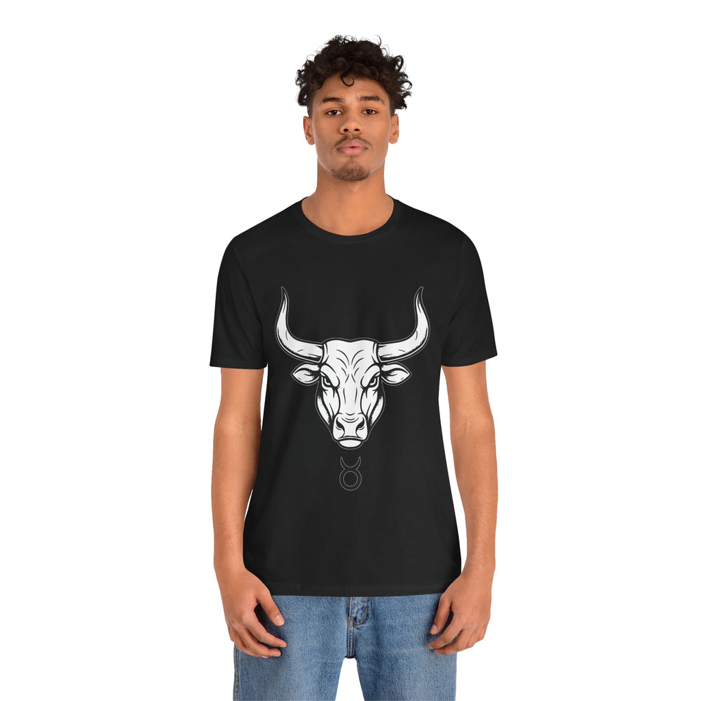 Taurus Zodiac T-Shirt - Minimalist Black and White Unisex T-Shirt