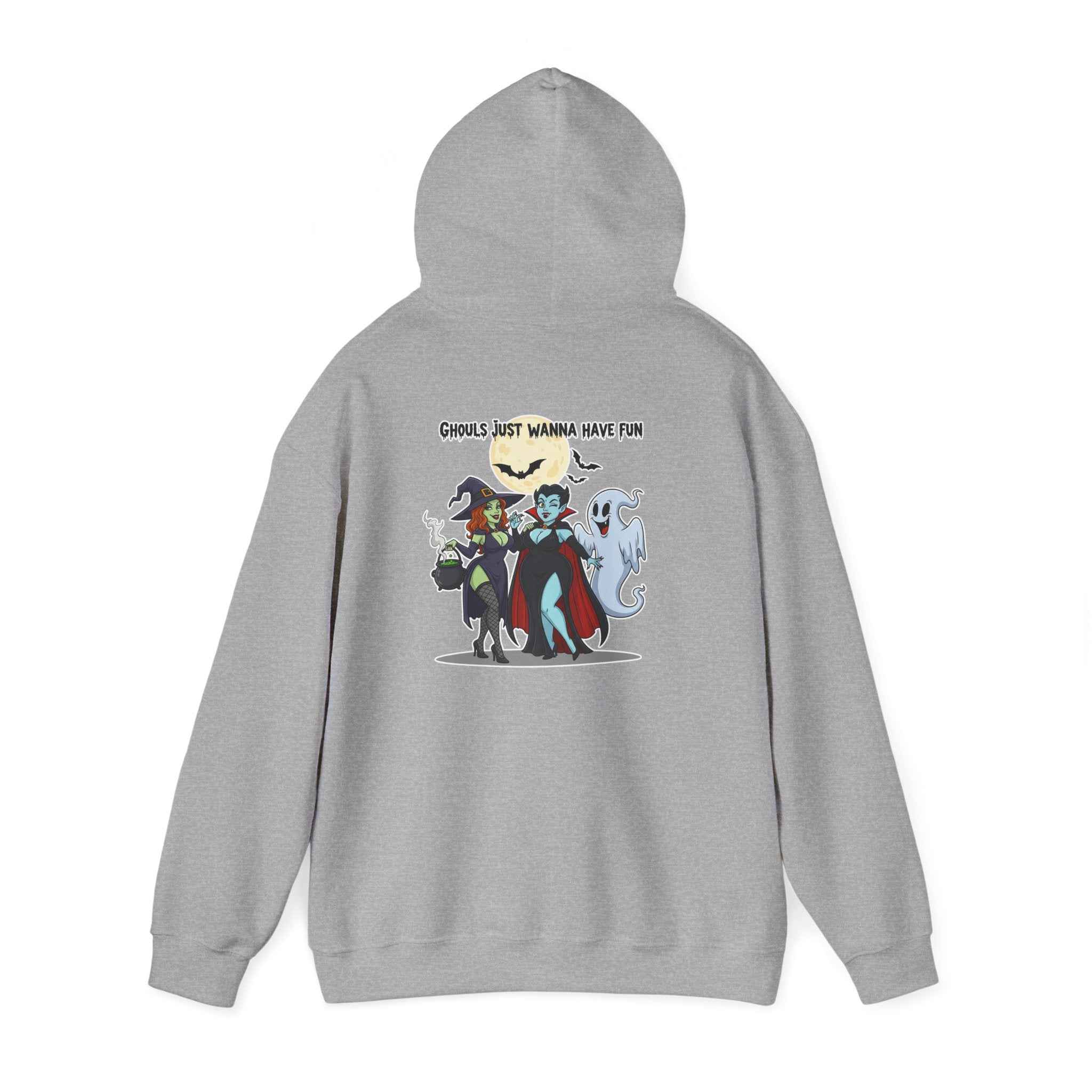 Ghouls Just Wanna Have Fun Hoodie - Spooky Witch Vampire Ghost Sweatshirt for Halloween - Atlas Briefly