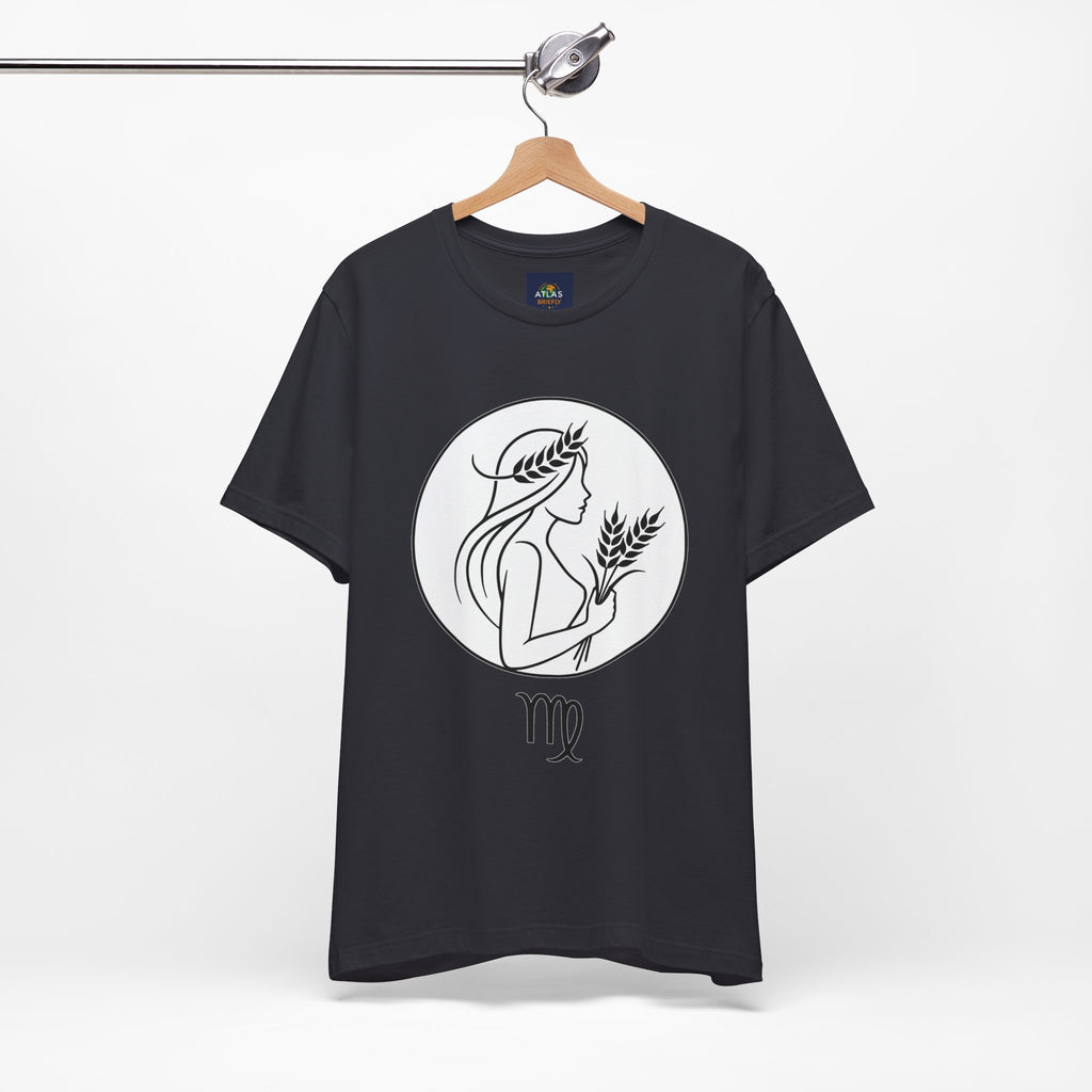 Virgo Zodiac Tee - Minimalist Black and White Unisex T-Shirt