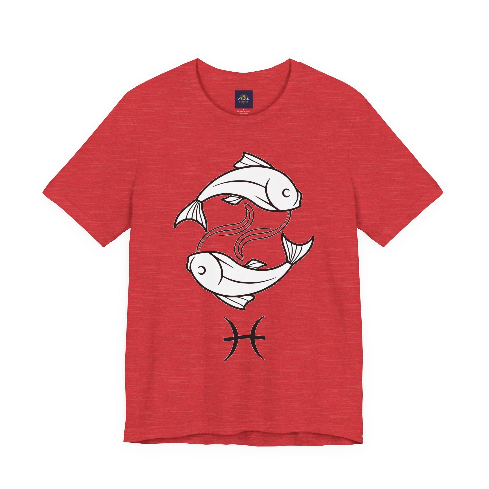 Pisces Zodiac T-shirt - Minimalist Black and White Unisex Tee