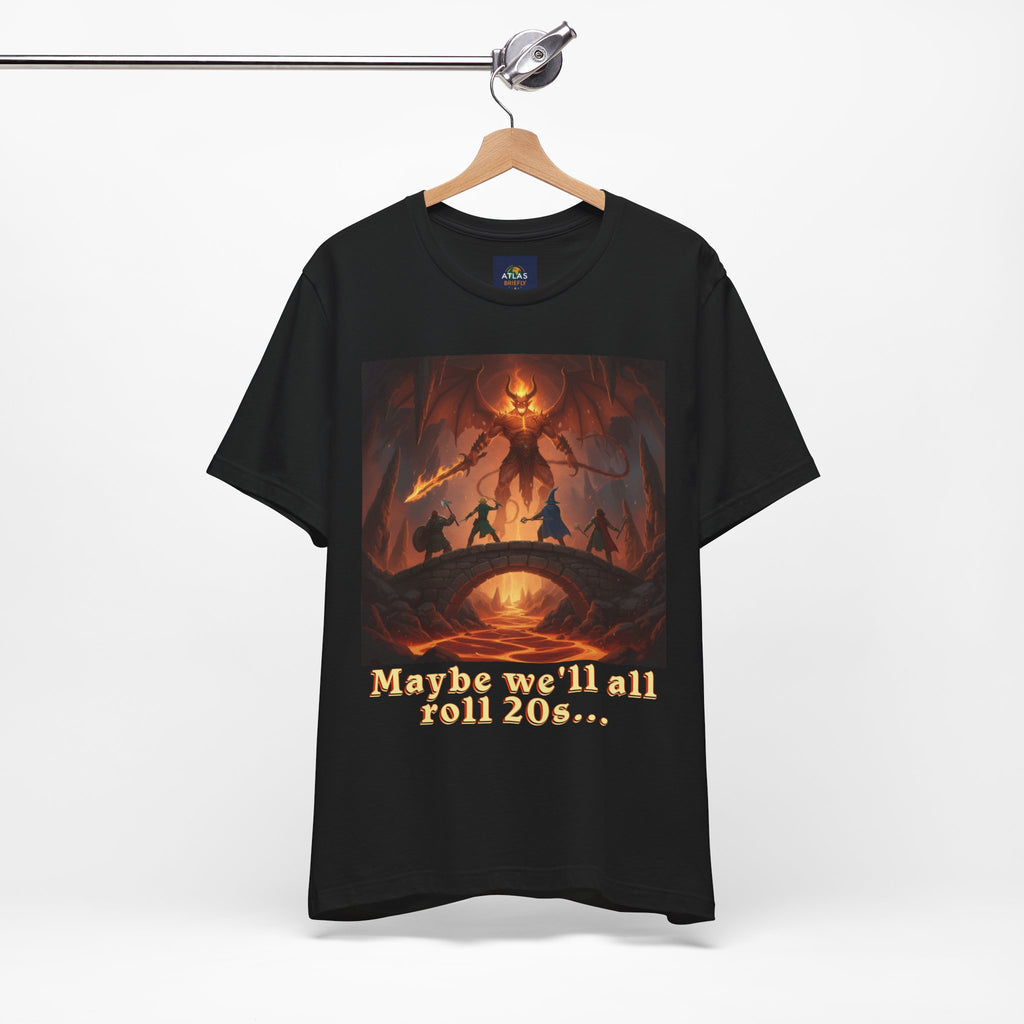 D&D Fantasy T-Shirt - Roll a Natural 20 Dungeon Master RPG Unisex Tee