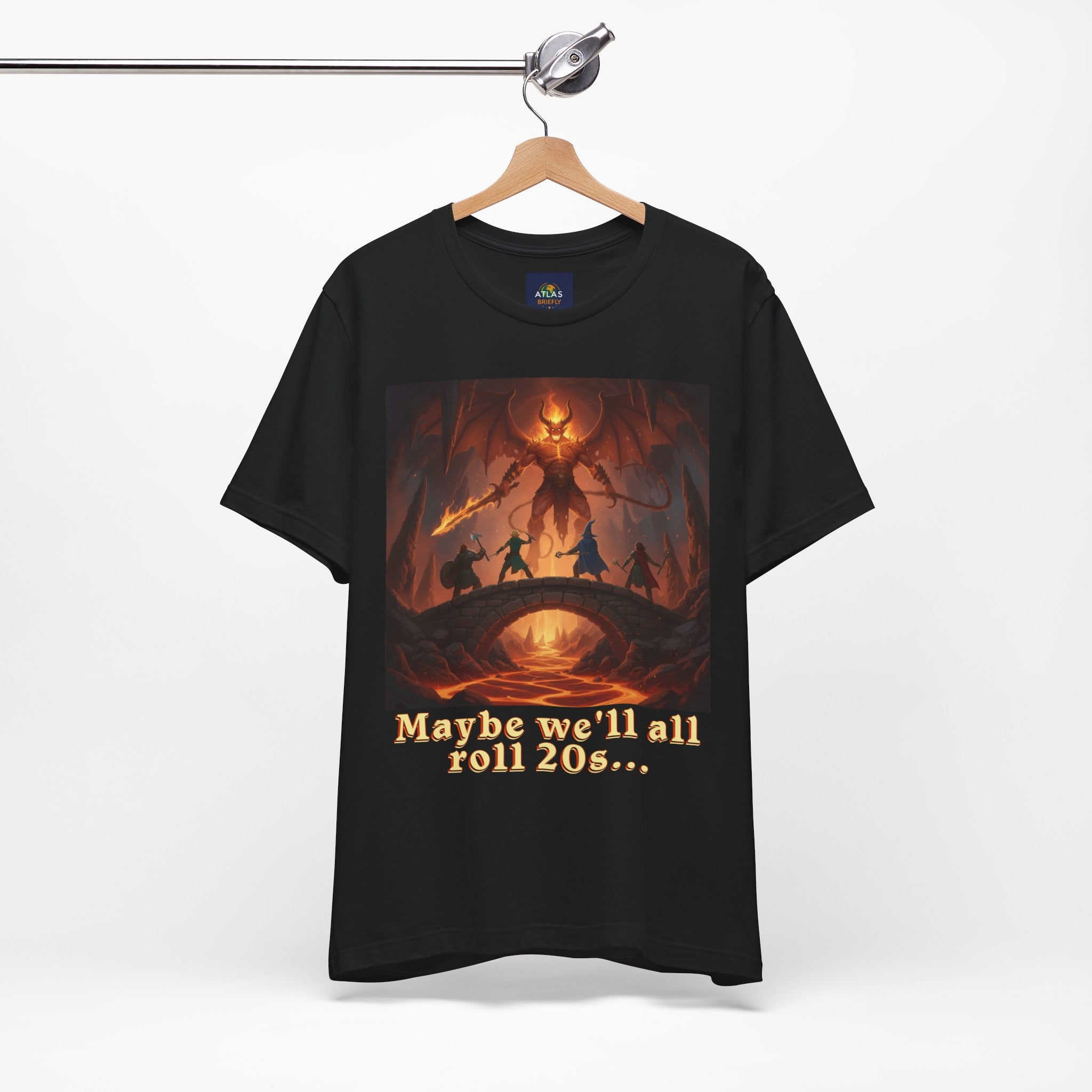 D&D Fantasy T-Shirt - Roll a Natural 20 Dungeon Master RPG Unisex Tee