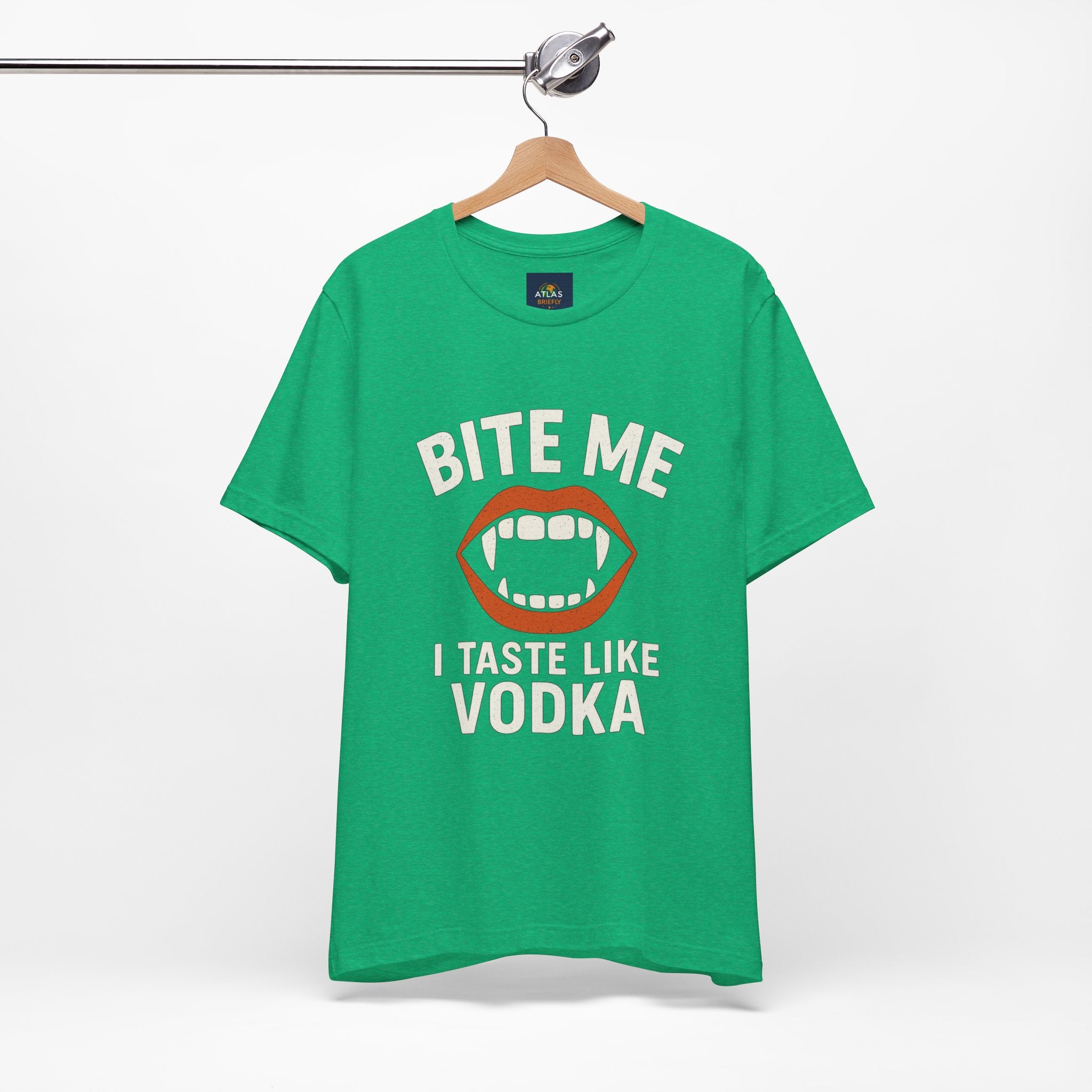 Funny Halloween Vodka T-Shirt – “Bite Me, I Taste Like Vodka”