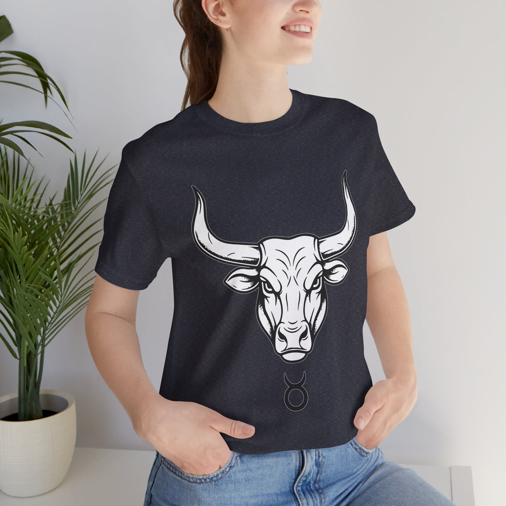 Taurus Zodiac T-Shirt - Minimalist Black and White Unisex T-Shirt