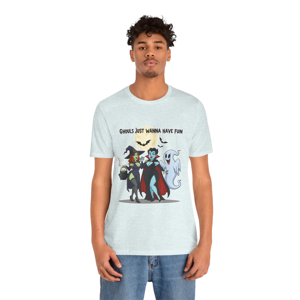 Ghouls Just Wanna Have Fun Halloween T-Shirt - Cute Witch Vampire Ghost Tee | Halloween Character Shirt - Atlas Briefly