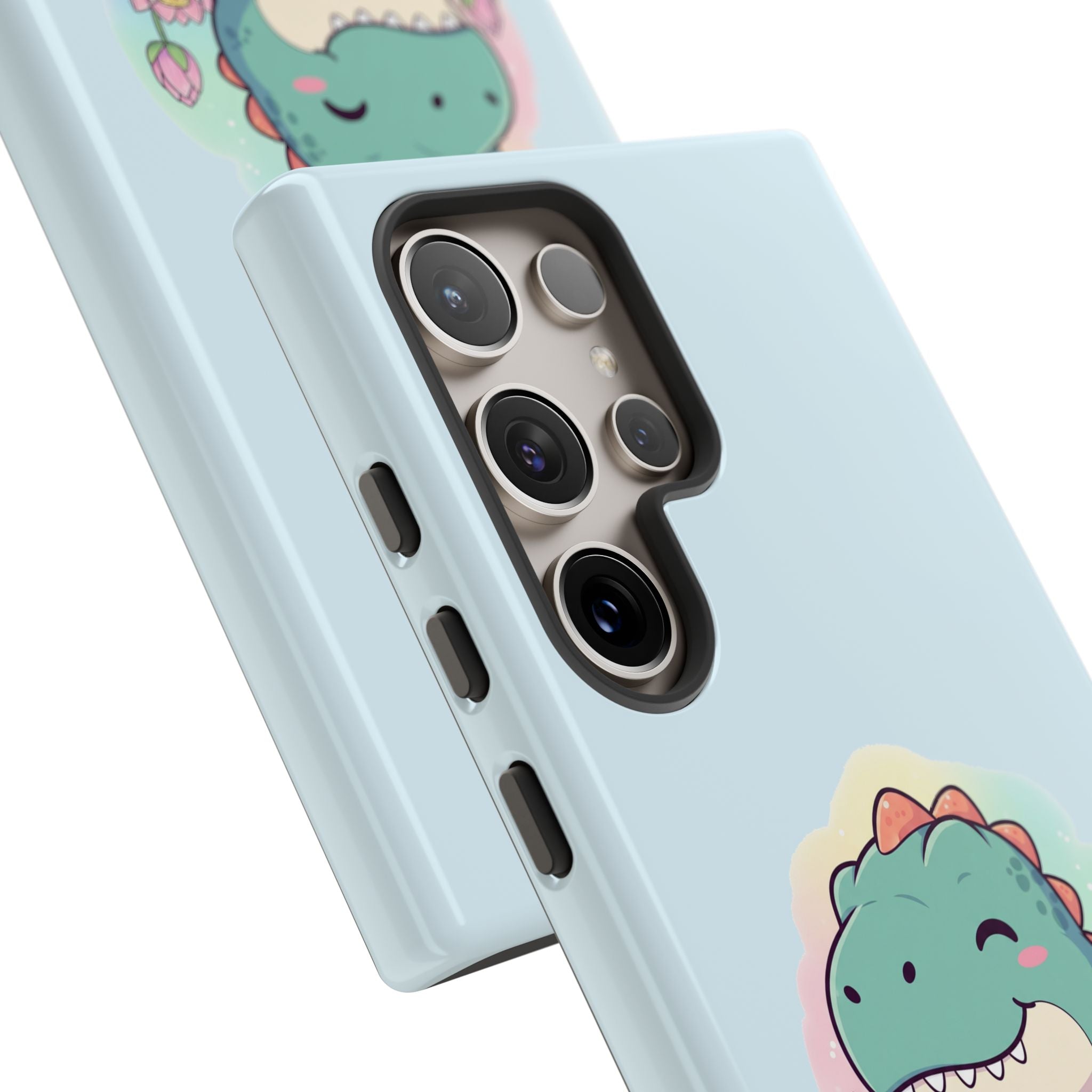 NamasTe-Rex Meditating Dinosaur Phone Case - Funny Yoga T-Rex Mobile Cover | Zen Tech Gift - Atlas Briefly