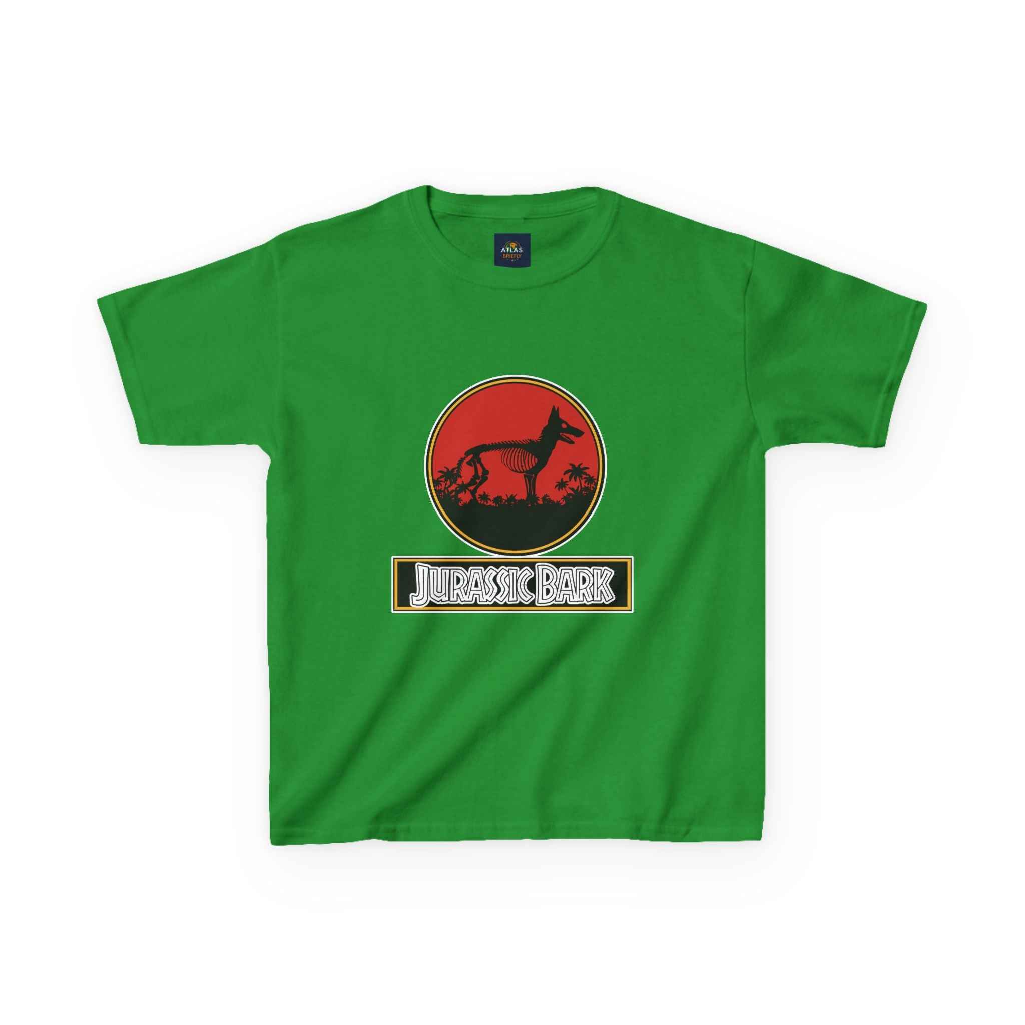 Kids German Shepherd T-Shirt - Fun Jurassic Bark Tee for Kids with Worldwide Shipping - Atlas Briefly