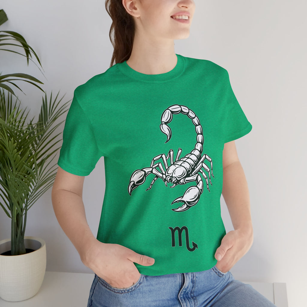 Scorpio Zodiac Tee - Unisex Minimalist Black and White Design