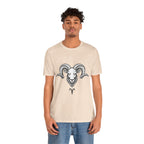 Aries Horoscope Tee - Unisex Black and White Minimal Design