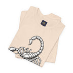 Scorpio Zodiac Tee - Unisex Minimalist Black and White Design