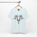 Aries Horoscope Tee - Unisex Black and White Minimal Design