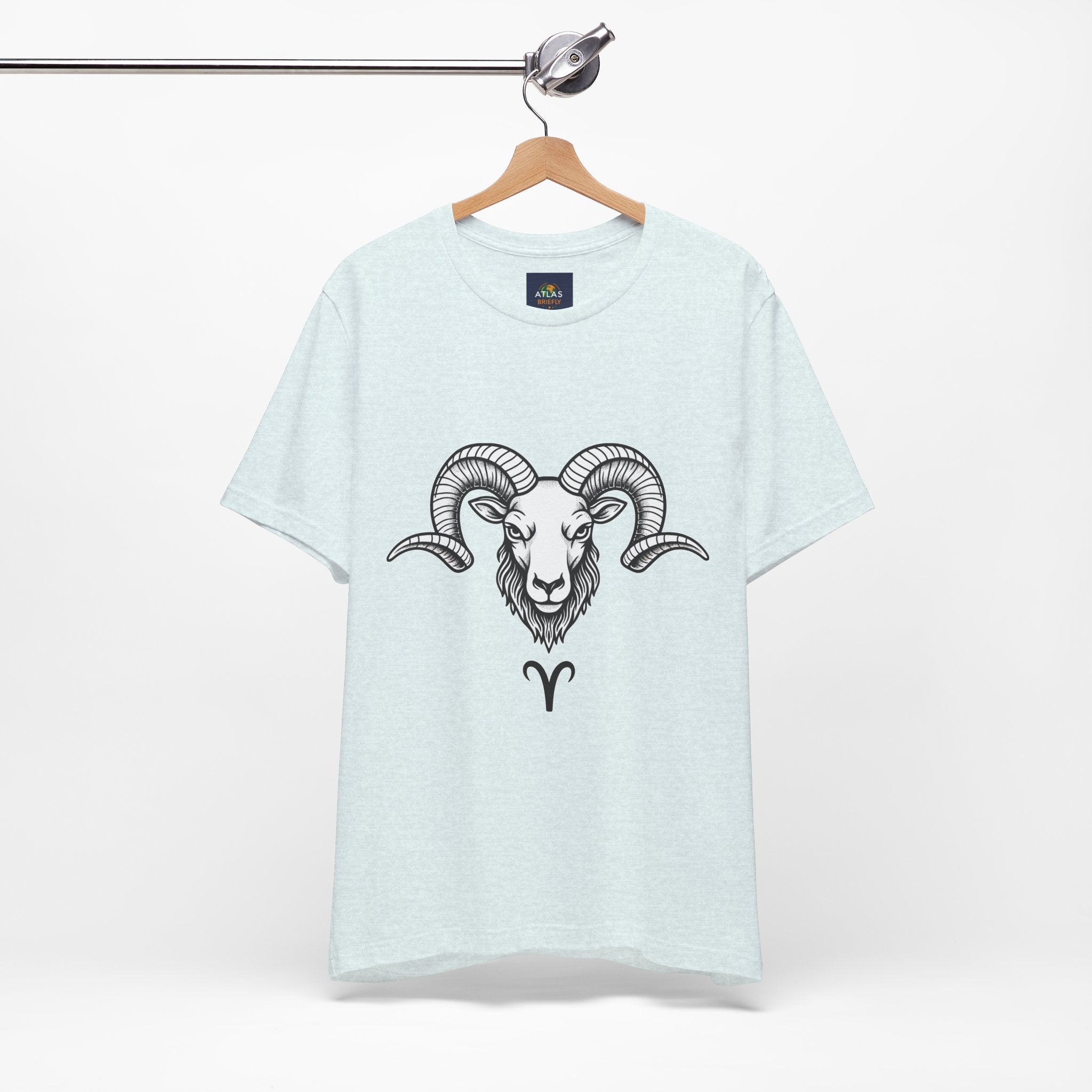 Aries Horoscope Tee - Unisex Black and White Minimal Design