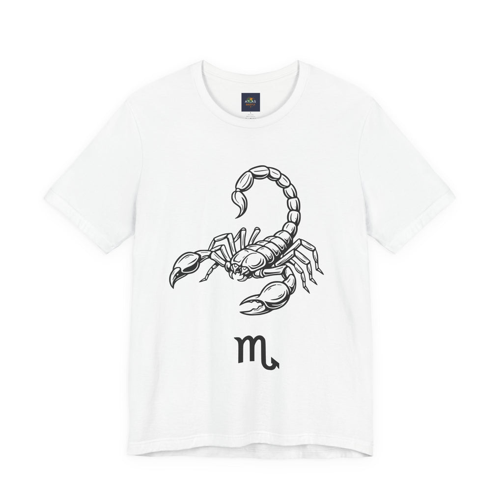 Scorpio Zodiac Tee - Unisex Minimalist Black and White Design