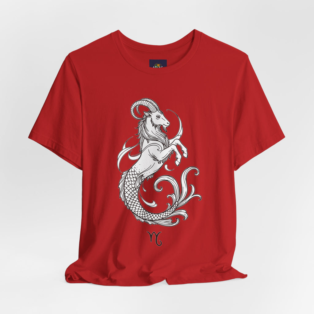 Capricorn Zodiac Tee - Unisex Minimalist Horoscope Shirt in Black and White