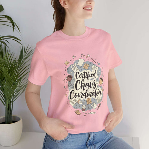 Certified Chaos Coordinator T-Shirt - Funny Mom Teacher Gift | Organized Chaos Tee for Stress-Free Life - Atlas Briefly
