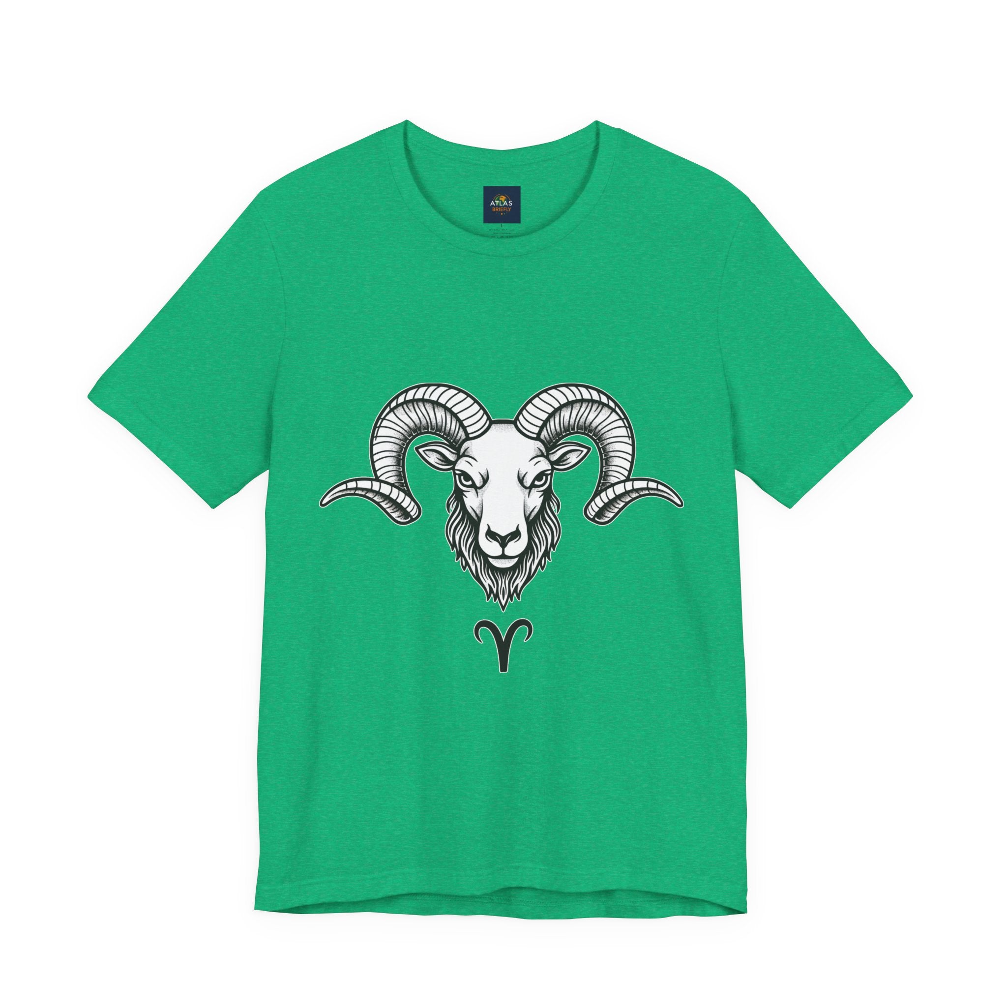 Aries Horoscope Tee - Unisex Black and White Minimal Design