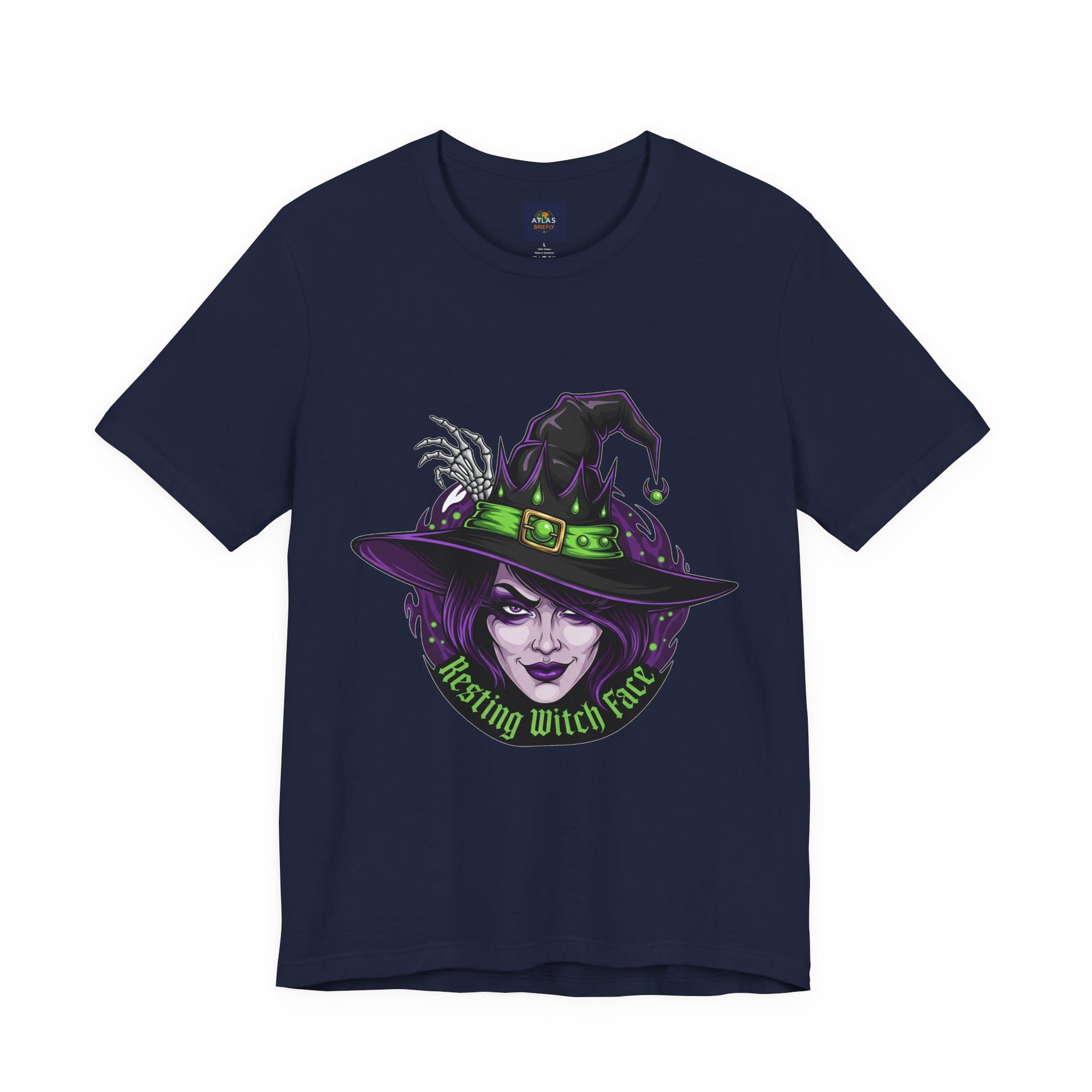 Resting Witch Face Halloween T-Shirt - Funny Witch Tee for Women & Men | Halloween Graphic Shirt - Atlas Briefly