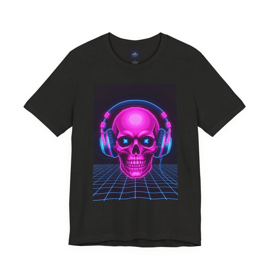 Neon Skull Synthwave Tee - Atlas Briefly