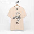 Scorpio Zodiac Tee - Unisex Minimalist Black and White Design