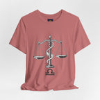 Libra Zodiac Tee - Stylish Unisex Minimalist Black and White Design