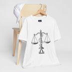 Libra Zodiac Tee - Stylish Unisex Minimalist Black and White Design