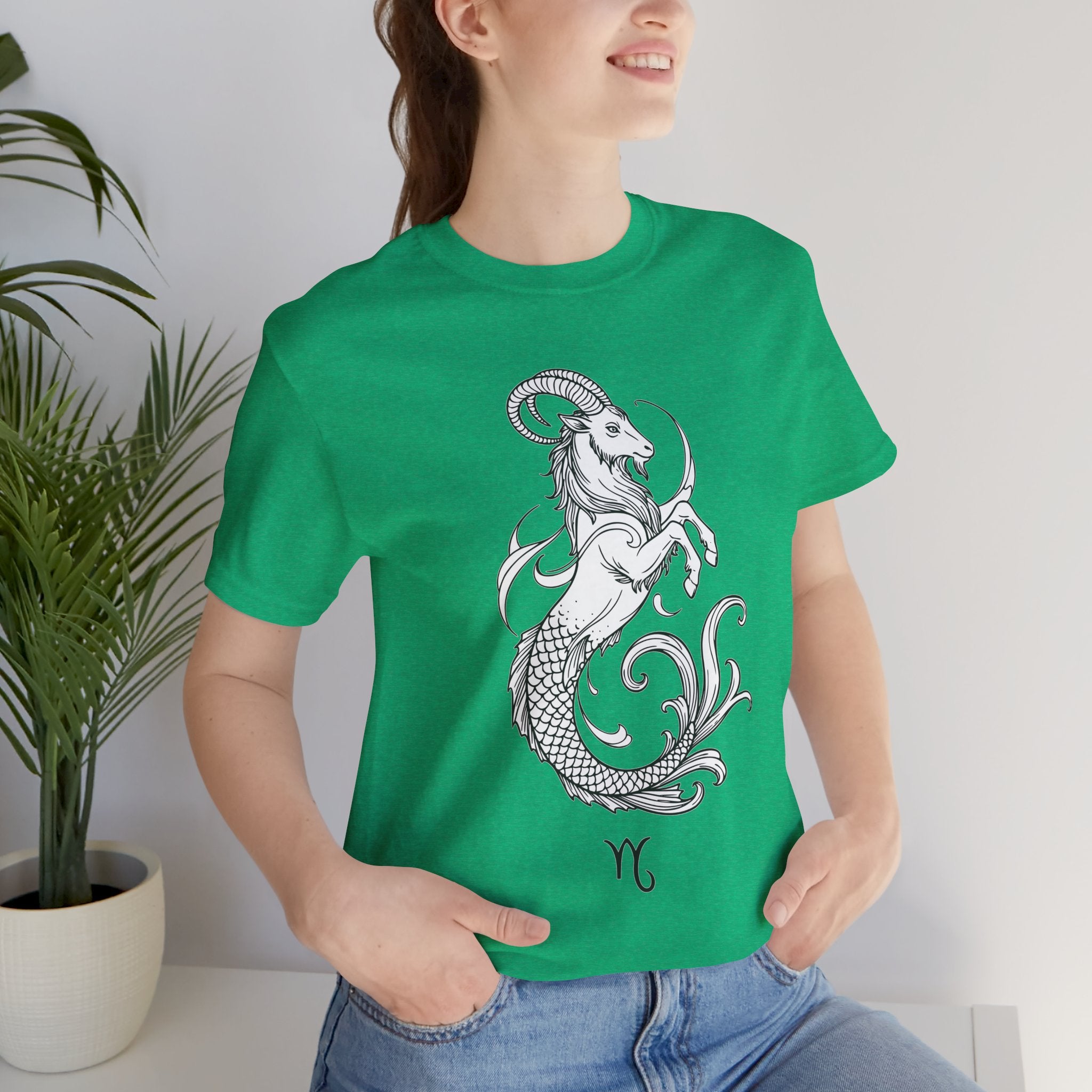 Capricorn Zodiac Tee - Unisex Minimalist Horoscope Shirt in Black and White