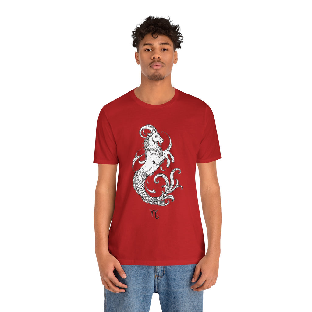 Capricorn Zodiac Tee - Unisex Minimalist Horoscope Shirt in Black and White