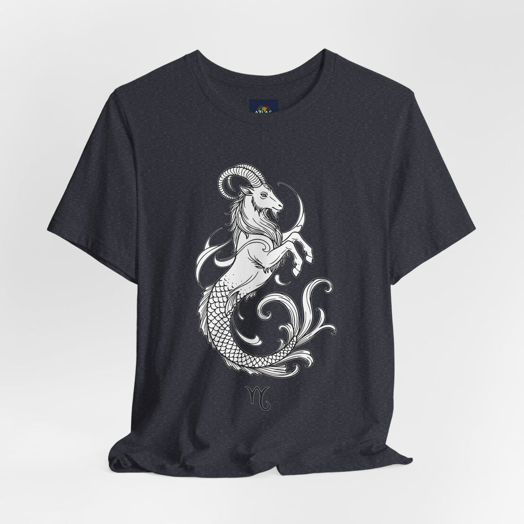 Capricorn Zodiac Tee - Unisex Minimalist Horoscope Shirt in Black and White